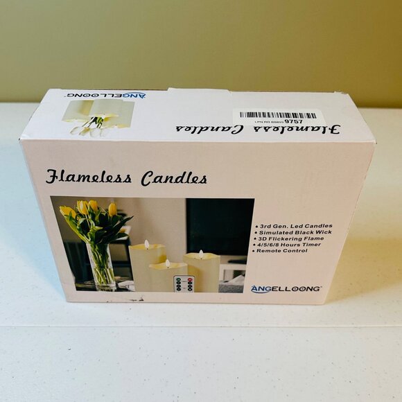 Flameless LED Candles Set With Flickering flame & Remote Control & Timer - Picture 10 of 10